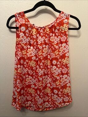 41 Hawthorn Red Floral Sleeveless Tank